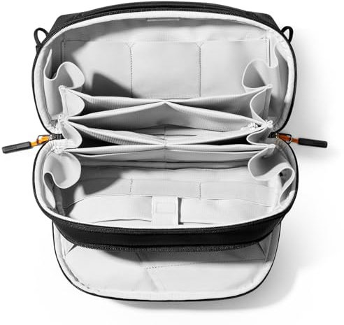 Inateck Kabel Organizer, Kabeltasche Reise Zubehör Tech Pouch, Kann als Handheld-Zubehörtasche/Umhängetasche, Schwarz