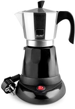 IBILI - Caffettiera Express elettrica Arabica, 6 tazze, 300 ml, alluminio, 480 W di potenza