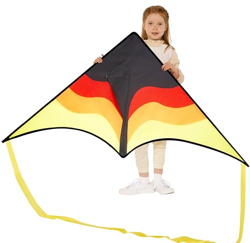 SYNCFUN Cometa Delta Grande Gradiente, Cometa Gigante para Niños y Adultos