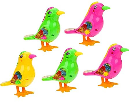 UPKOCH 5 Stück Aufziehvogel Kleines Mini Tiere Aufziehspielzeug Spielzeugtiere Für Aufziehtiere Partygeschenke Für Kleine Tiere Kinderspielzeug Aus Kunststoff