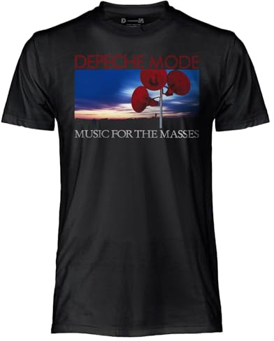 CRAZY FOR ROCK Maglia Uomo Depeche Mode in Cotone, T-Shirt Nera Morbida e Traspirante, Maglietta Uomo Musicale con Stampa Originale e Resistente, Unisex Adulto Ragazzo S