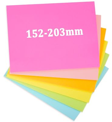 Agoer 6 x 8 en notas adhesivas extra grandes, 6 bloques, 203 x 152 mm, reutilizables, notas adhesivas, notas adhesivas grandes para crear listas para oficina, estudio, hogar, 50 hojas por unidad