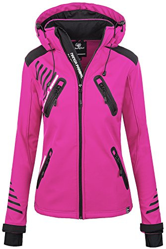 Rock Creek Damen Softshell Jacke Outdoorjacke Windbreaker Übergangs Jacke - Pink - 36/S
