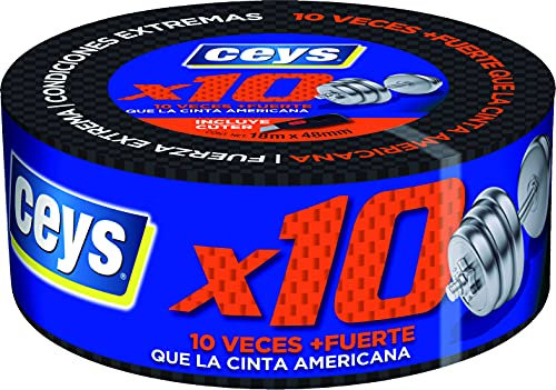 ceys - Cinta adhesiva impermeable - 10 veces más fuerte que la cinta americana - 18 M x 48 MM
