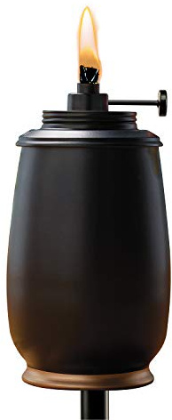 TIKI Kokomo 65 Metal Torch with Adjustable Flame – Black Decorative Outdoor Lighting for Backyard, Lawn, Patio & Garden | Includes Long-Lasting Wick & Snuffer | Weather-Resistant Design