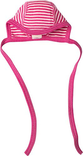 Cosilana Baby Häubchen aus 70% Wolle und 30% Seide (Pink Geringelt, 74-80)…