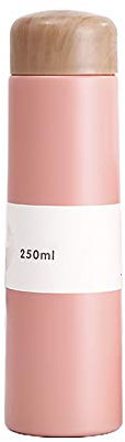 HUI JIN 1 Pc Portable Stainless Steel Water Bottle Small Size School Office Pink 250ML