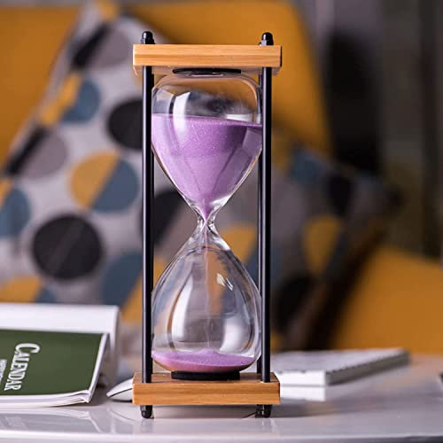 Sandglas TimglasKlassrum,Kök,Spel,Hemkontorsinredning Timglas Timer Sand Klocka Sandglas Timer Barnsäkerhet Timglas Antikt Glas Sandglas Sandglas 30 minuter (Grön Sand 30 (Color : Purple Sand, Size