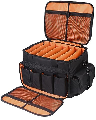 Homfu DJ High Capacity Band Equipment Bag-DJ Gig Gear Bag with Detachable Padded Bottom,DJ Cable File Storage Organizer Bag for USB,DJ Equipment,Musicians Accessories,Travels,Sound Equipment