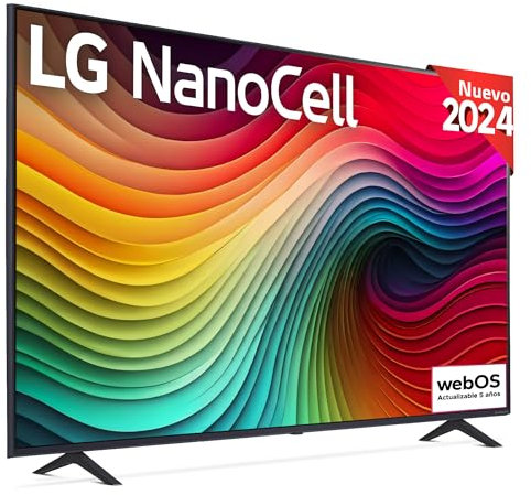 LG 50NANO81T6A 50, 4K NANOCELL, Smart TV, HDR10, WebOS24, Serie 81, Procesador Potente e Inteligente, Dolby Digital Plus, Gaming, Alexa/Google Assistant, Negro