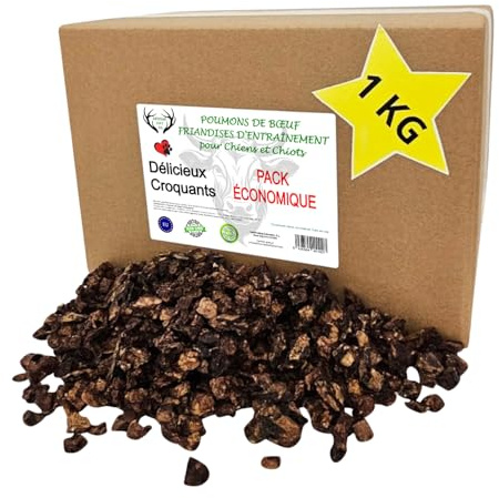 ARTISAN GIFT CO Naturliga hundträningsgodis - 100% utsökt torkat kött, lämplig för BARF-diet (1000 g, Torkad Nötkött)