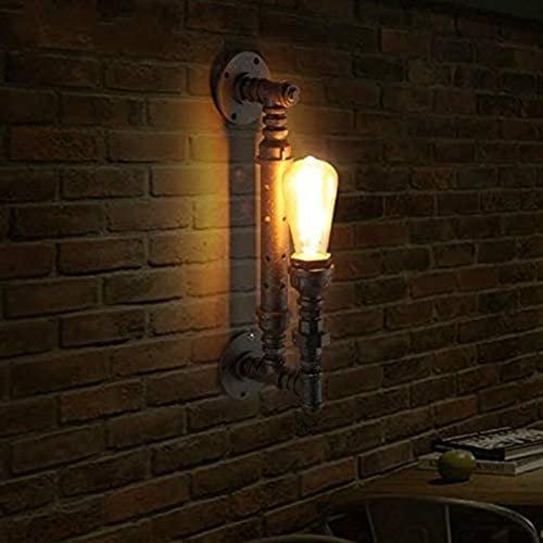 Lampada a muro , Lampada da parete con tubatura ad acqua a V-intage, applique a parete a vapore industriale, sconde murale in metallo in ferro, for barretta da barretta da barretta for decorazione da