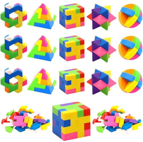 Ainvliya Radiergummi Kinder Mitgebsel, Radiergummi 1. Klasse, Würfelpuzzle Eraser, Geeignet als Mitgebsel Kindergeburtstag, Kindergeburtstag Gastgeschenke, Kleine Geschenke für Kinder