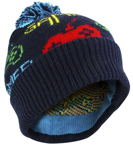 Strumpa snobb pojkar spel bobble hatt barn nyhet vinter varm mössa med pom pom, Flerfärgad, one size