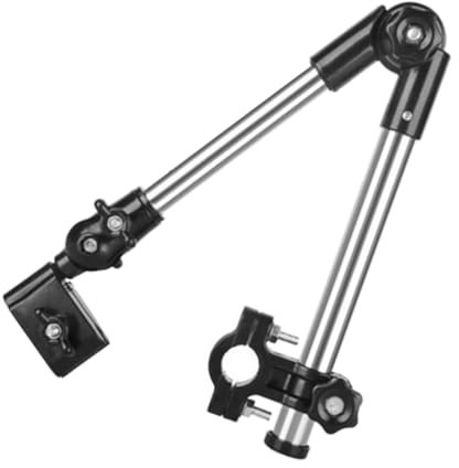 FRCOLOR Adjustable Wheelchair Umbrella Holder Black Metal Stand Umbrella Mount Support Bracket for Patient Wheelchair Rain Sun Protection Hands-free Use