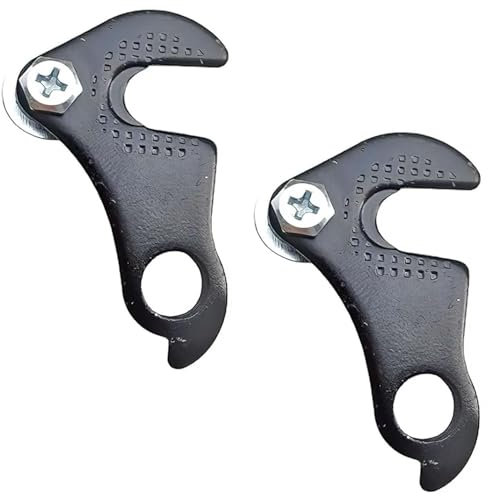 Buaak Lot de 2 pattes de dérailleur de vélo compatibles avec Shimano MTB Patte de dérailleur arrière Mech pour vélo sans crochet de suspension mécanique intégré, noir