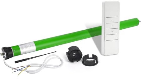 DM45R-50N/12 Roller Shutter Motor for Motorised Roller Shutters, Retractable Awnings, 230V Wired Roller Shutter Motor, Built-in Receiver and Mechanical Limit