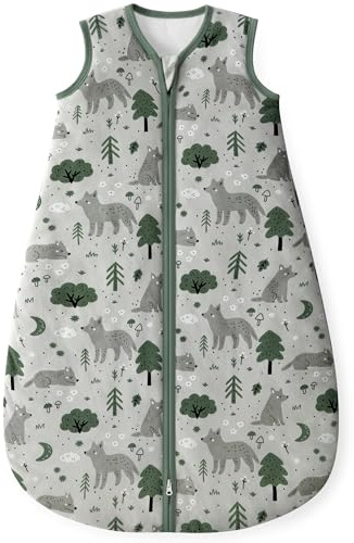 Yoofoss Baby Sleeping Bag 1.5 Tog - 6-12 Months Winter Sleeping Bag Baby 100% Organic Cotton Sleep Sack for Newbron Infant Toddler Warm Soft