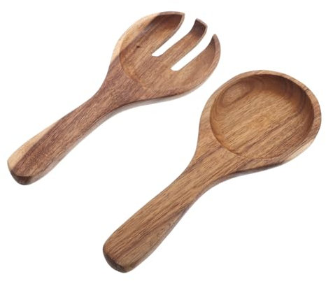 CHICAMPERA 1 Juego Tenedor y Cuchara para y Servir Ensaladas para Eventos Reuniones Familiares y Comidas Diarias