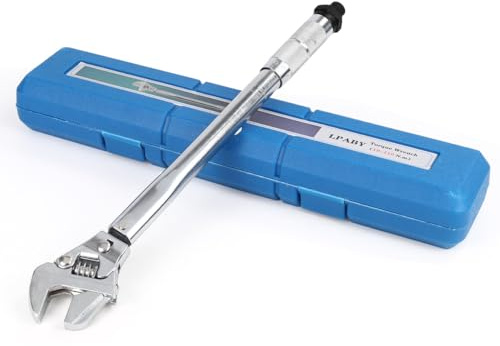 LPABY Adjustable Torque Wrench 19 to 110 Nm 43mm Open End Torque Wrench Spanner for HVAC, Car Repair, Bicycle Maintenance (Style 1)