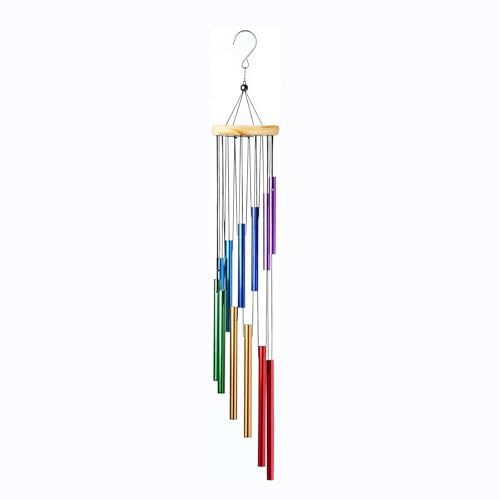 Campanas de Viento Coloridas, Campanas de Viento para Jardín, Carillón Viento Exterior de Metal, Colgantes, para Adornos de Jardín, Balcón, Patio, Hogar Decoracion