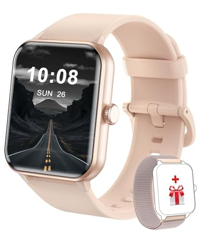 Rastreador de actividad física con llamadas inalámbricas para hombres y mujeres, reloj inteligente deportivo con monitorización de actividad, pantalla táctil de 1,86 pulgadas, con podómetro, D