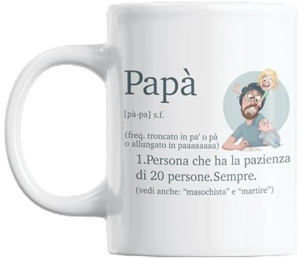 Gesar Tazza Festa del Papà Originale – Tazza Miglior Papà in Ceramica Resistente – Regalo Neo Papà e Regalo per Nonno – Idea Regali per Lui e Festa dei Nonni.