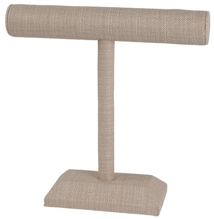Medium Linen T-Bar Bracelet Holder Display 12 W x 12 H - Stylish and Functional Jewelry Organizer for Necklaces and Bracelets Elegant Bracelet Display and Holder for Home or Professional Use