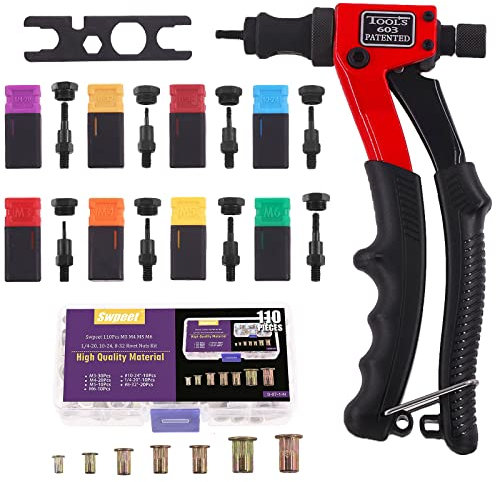 Swpeet Rivet Nut Tool Threaded Rivnut Insert Nutsert