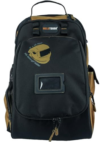 MELOTOUGH Borsa per attrezzi per elettricisti, zaino per casco da saldatura, borsa per attrezzi da uomo, borsa organizer per elettricisti, carpentiere, costruzione, HVAC, saldatore (Khkai)