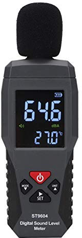 Sonómetro de Decibelimetro de Sonido Digital, Medidor de Nivel de 30 a 130dBA, Rango de Medida, Medidor de Decibelios, Instrumento de Medición de Volumen de Ruido