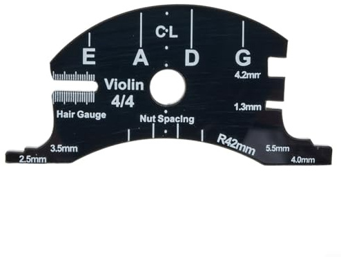 HEIBTENY Multifunctional Fingerboard Scraper, Multifunctional Shaping Template for Violin Bridge, Full Size, Repair Tool for Cello Bridge, Bridge Shape for Violin (Violin 4/4)
