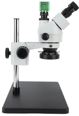 Microscopio Trinoculare, AC100-240V 41MP 1080P Da 7x a 45x Fotocamera per Microscopio Trinoculare in Lega di Alluminio Regolabile in Altezza Ruotabile con Luce LED per Orologi