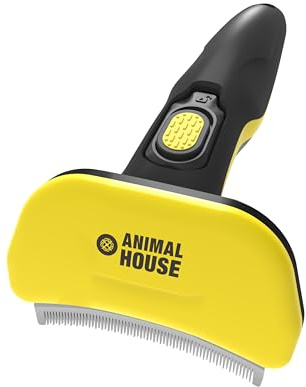 Animal House Elite Grooming Tool: Spazzola Professionale per la Riduzione del Pelo in Eccesso, Adatta per Cani e Gatti di Ogni Taglia e Tipo di Pelo, con Tecnologia di Auto-Pulizia (DESHED, 1)