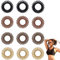 Senshuomy Spiral Hair Ties,MultiColor Hair Bands No Crease Phone Cord Hair Ties,No Damage Waterproof Plastic Hair Coil Bands for Women Girls Hair Bobbles Accessories (12 PCS)