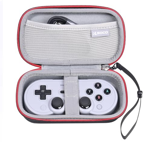 RLSOCO Carrying Case for 8Bitdo SN30 Pro/M30/Micro Bluetooth Controller & GENKI x 8BitDo PocketPro Portable Wireless Game Controller (Case Only)