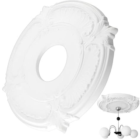 Medallón de techo decorativo - pieza central elegante con corte de iluminación, diseño tradicional de roseta de techo | Adorno seguro para el hogar para diseñadores de interiores Oficina