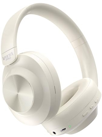Vieta Pro Way 5 Auriculares Inalambricos Bluetooth con Cancelación Activa de Ruido, Cascos Diadema Inalambricos con Micrófono, 50h Batería, Gaming Mode, Dual Pairing, Aux-In para Cable 3.5mm, USB-C