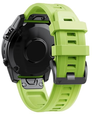 Générique Bracelet en Silicone Compatible avec Fenix 7X 7 6X 6 Pro 5 5X Plus Epix 2 Tactix Bravo Bracelet de montre 26mm 22mm Bracelet(Green,Quickfit 26mm)