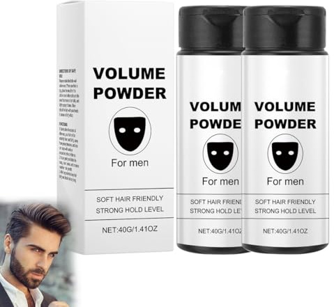 NHPY 2PCS Cera in Polvere per Capelli Uomo,Polvere Volumizzante Capelli Uomo,Based Texture Powder,Ingredienti Naturali Puri,Texture Opaca,Tenuta A Lunga Durata