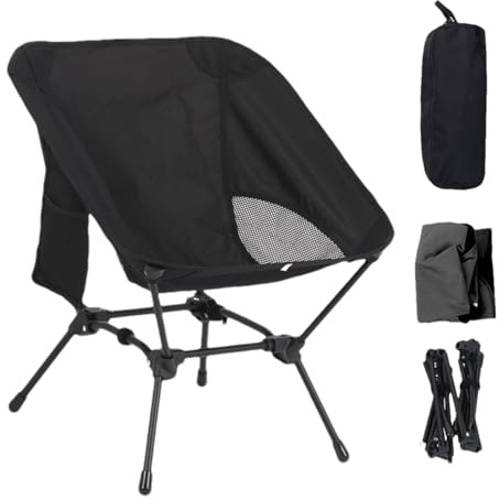 Generico Silla De Camping Plegable | Silla Portátil De Trekking,Sillas De Jardín Gratis | Para Camping Senderismo Playa Picnic Fiestas Barbacoas Eventos Deportivos