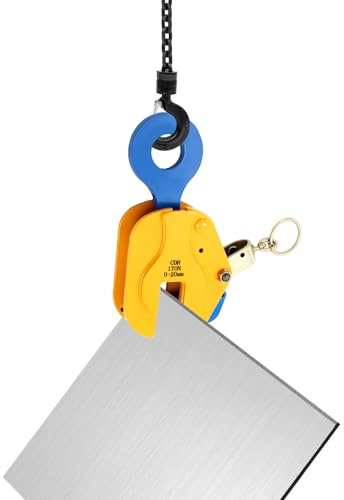 Abrazadera vertical de elevación de 1 tonelada con ojal para colgar, pinza de chapa de 1000 kg, pinza de chapa pinza, pinza de elevación vertical, abrazadera elevadora de placas para levantar y