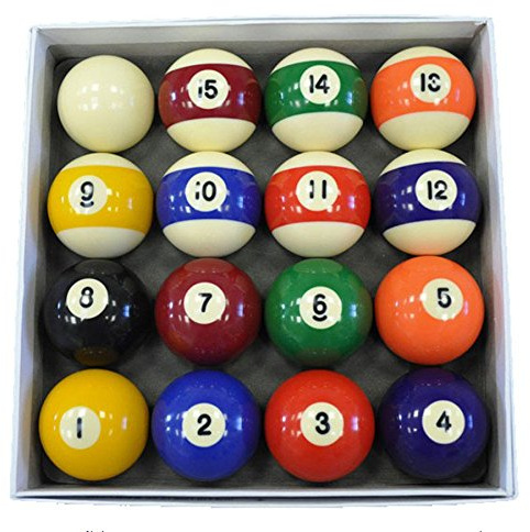 Competition Spots and Stripes UK 2 Inch Pool Ball Set