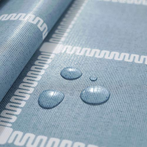rismart Rústica Más Patrones Impermeable PVC Mantel de Hule Rectangular Prueba de Aceite Mesa Paño,Azul,100_x_160_cm