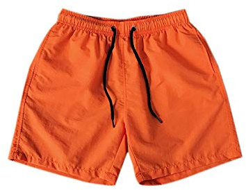 Cicilin badbyxor för män strandshorts snabbtorkande surfing simning baddräkt boardshorts strandshorts pojkar sportshorts, Orange, 3XL