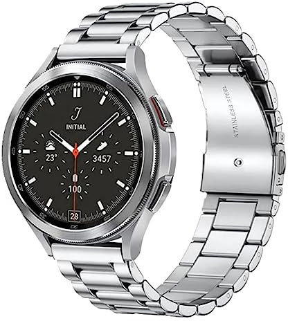 FOUUA Edelstahlarmband für Uhr 18mm 20mm 22mm 24mm Armband Metall Uhrenarmbänder mit Schnellverschluss geeignet für Herren Damen Compatible with Samsung Galaxy Watch/Frontier/Classic Smartwatch