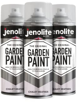 JENOLITE Directorust Chalky Spray Paint | HEATHER | 3x400ml | Multi-Surface Chalky Finish Spray Paint | Ideal For Furniture, Ornaments, Picture Frames | Interior & Exterior Use | RAL 320 85 10