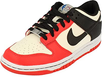 NIKE Dunk Low GS Trainers DO6288 Sneakers Shoes (UK 5.5 us 6Y EU 38.5, sail Black Chile red 100)