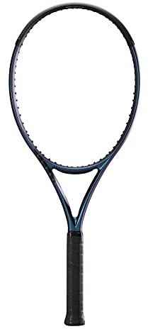 Wilson Ultra 108 v4.0 Performance Tennis Racket - Grip Size 3-4 3/8, Strung with Sensation 16 Natural at Mid Range Tension