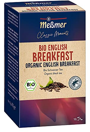 Meßmer Classic Moments Bio English Breakfast | 100% Bio | Schwarzer Tee | 18 Teebeutel